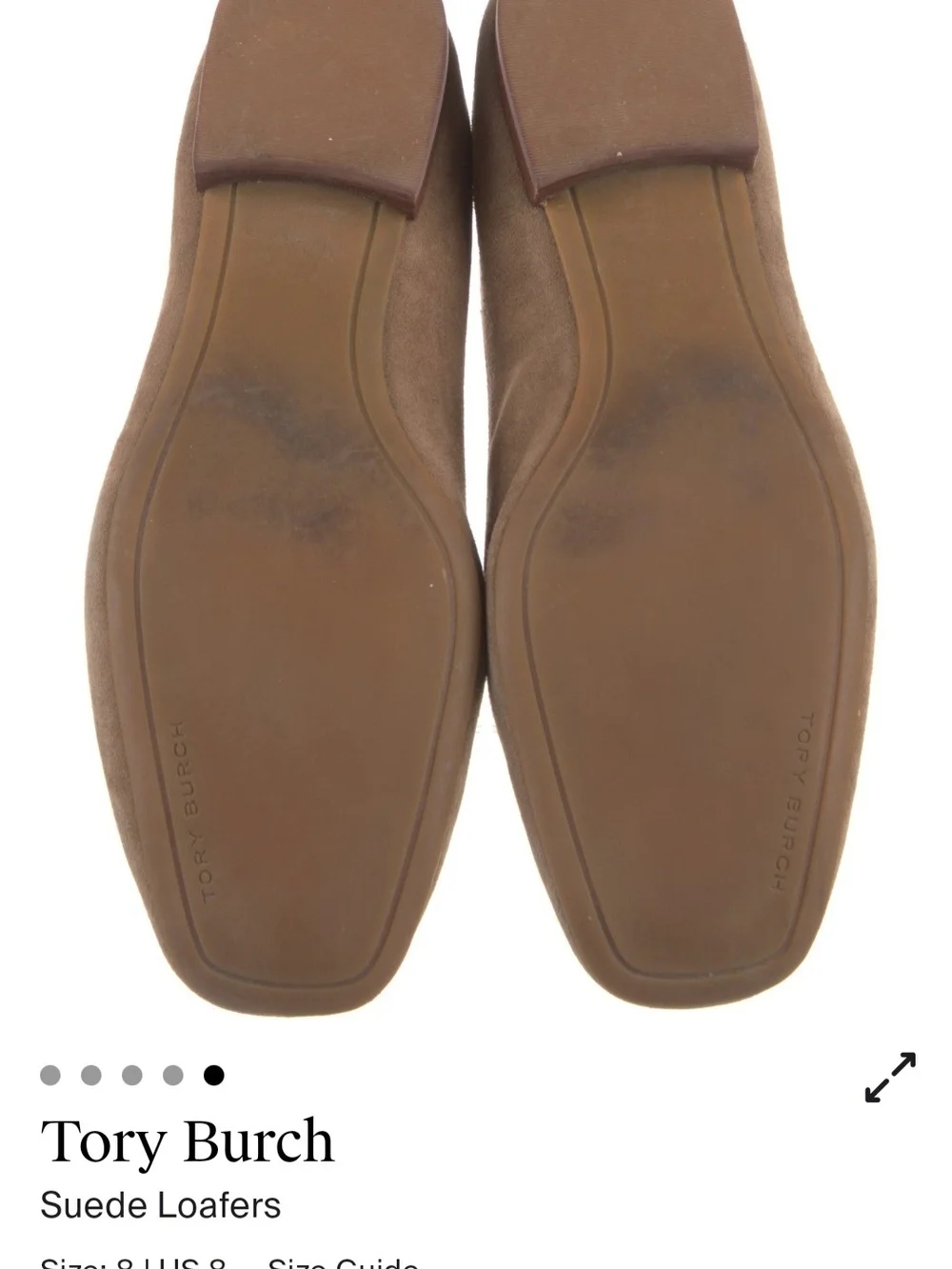 Tory Burch Suede Slip-On Loafers in Taupe